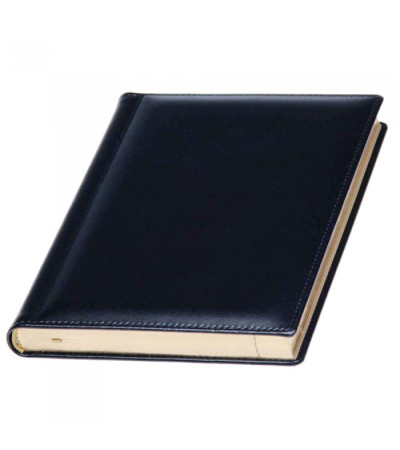 Стильный ежедневник из итальянской, натуральной кожи, датированный, с кремовым блоком, 831284, под тиснение