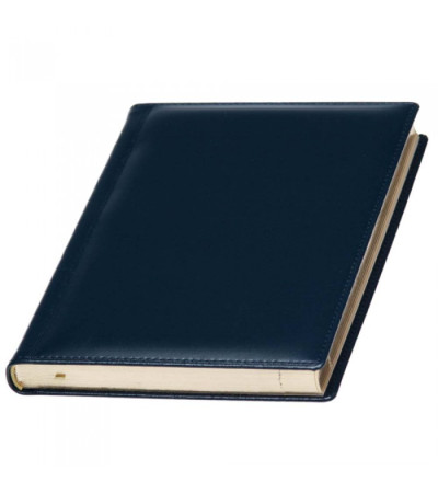 Стильный ежедневник из итальянской, натуральной кожи, датированный, с кремовым блоком, 831284, под тиснение