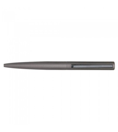 Ручка в интересном дизайне, выполнена на половину из металла и пластика, 391495, под печать или гравировку