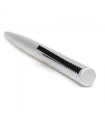 Ручка в интересном дизайне, выполнена на половину из металла и пластика, 391495, под печать или гравировку