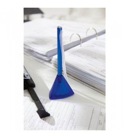 Ручка универсальная, на подставке со шнурком, с названием Triangle, под печать логотипа