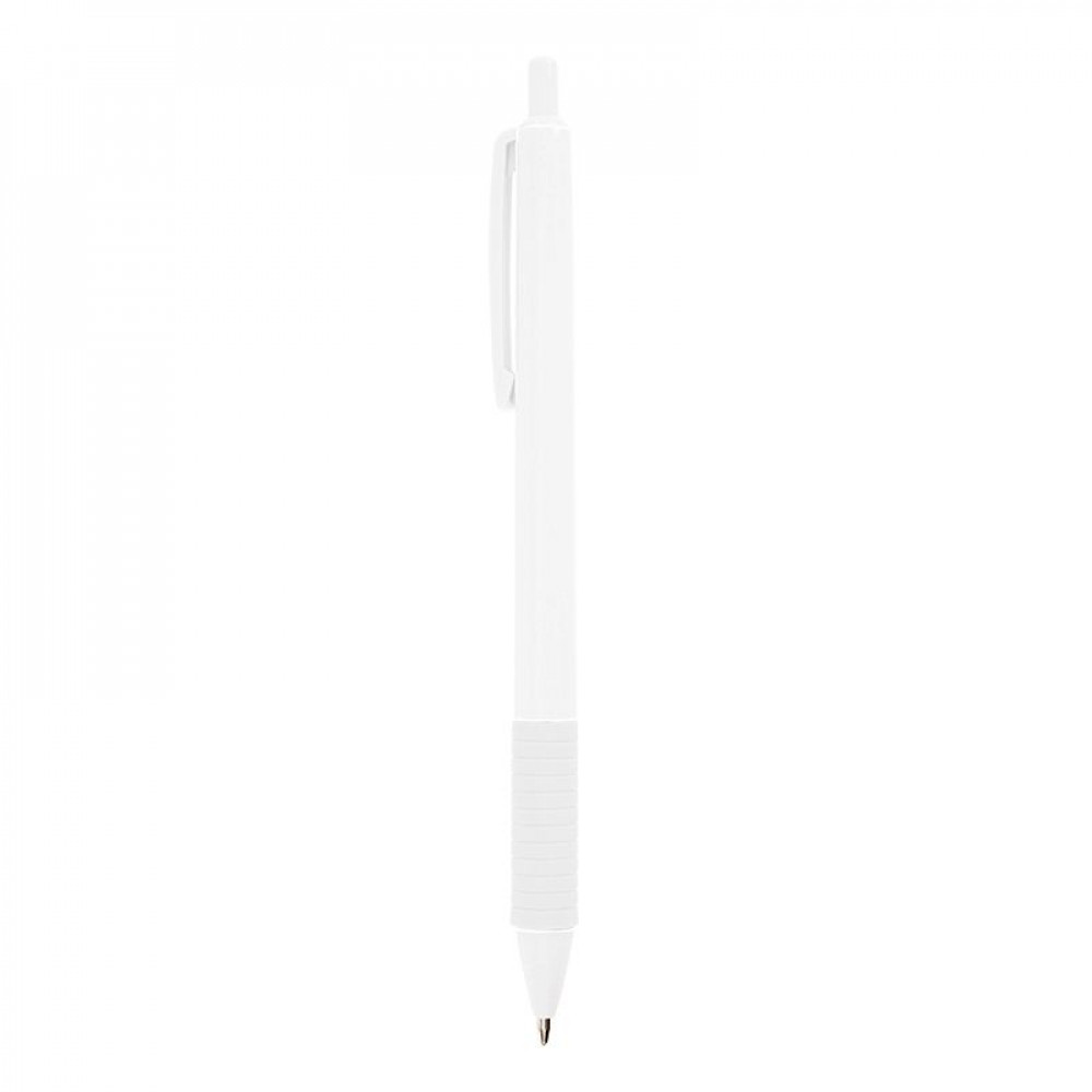 Купить Практичная ручка, в пластиковом корпусе с цветной резинкой, Tender, под тампо-печать логотипа  3510-8 в Киеве по самой низкой цене Bergamo на складе silcom.com.ua 