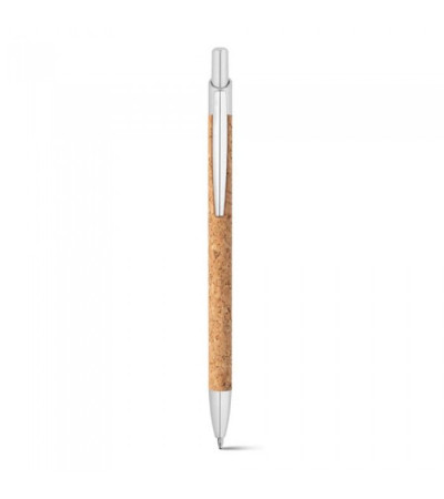 Металлическая ручка с основой из эко материалов, в комплекте с пеналом, под логотип