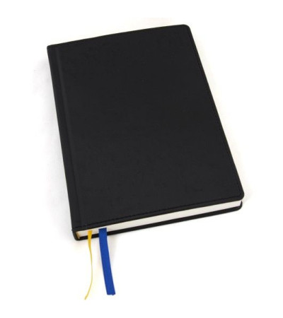 Щоденник з прошитою обкладинкою з еко шкіри, датований з білим блоком, Небраска, під нанесення