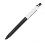 Купить Кнопочная пластиковая шариковая ручка с цветным корпусом и белым клипом Wideclip  3515-3 в Киеве по самой низкой цене Bergamo на складе silcom.com.ua  4