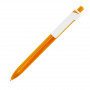 Купить Кнопочная пластиковая шариковая ручка с цветным корпусом и белым клипом Wideclip  3515-3 в Киеве по самой низкой цене Bergamo на складе silcom.com.ua  11