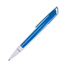 Ручка пластиковая, в полупрозрачном корпусе с белыми элементами 2200, под нанесение