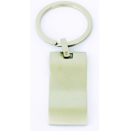 Брелок металлический, прямоугольной, волнистой формы №25