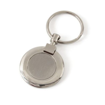 Металлический брелок, круглой формы под лазерную гравировку 711102