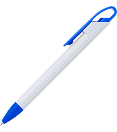 Элегантная ручка в белом корпусом, цветным клипом и наконечником 955314