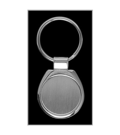 Металлический брелок окружной формы под лазерную гравировку 958679