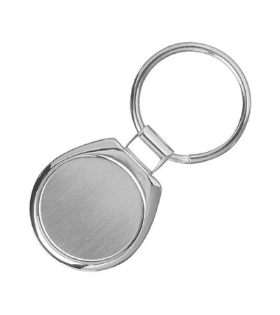 Металлический брелок окружной формы под лазерную гравировку 958679