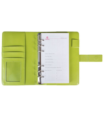 Бізнес-організатор, магнітна застібка, штучна шкіра, на кільцях, комбінована обкладинка, 190х130 мм,