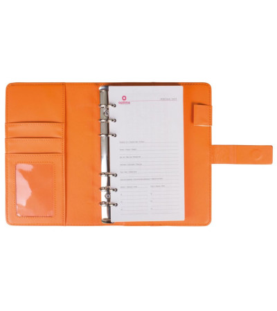 Бізнес-організатор, магнітна застібка, штучна шкіра, на кільцях, комбінована обкладинка, 190х130 мм,