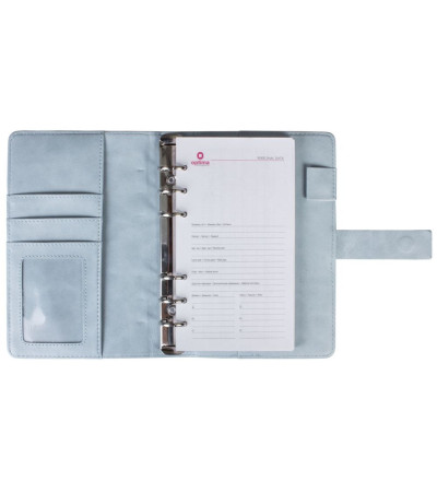 Бізнес-організатор, магнітна застібка, штучна шкіра, на кільцях, комбінована обкладинка, 190х130 мм,