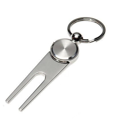 Брелок металлический с часовым механизмом 'Гольф' 500112 под лазерную гравировку