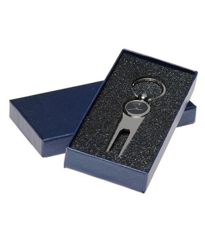 Брелок металлический с часовым механизмом 'Гольф' 500112 под лазерную гравировку