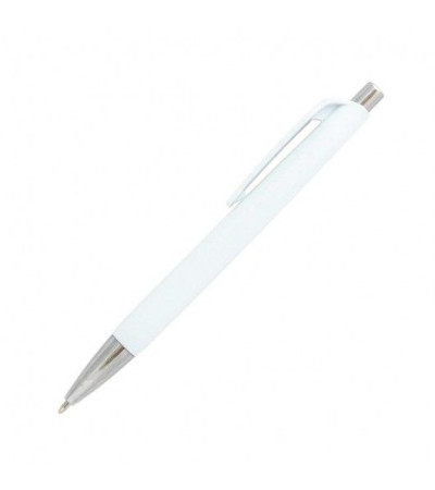 Ручка шариковая пластиковая в цветном корпусе и хромированными элементами  LEKSA