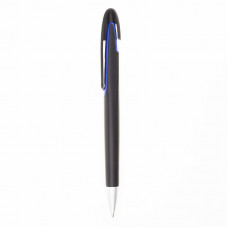 Ручка пластиковая в черном матовом корпусе с цветными вставками 2012C под печать