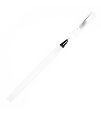 Пластиковая шариковая ручка Qube в форме квадрата с колпачком и металлическим клипом под печать