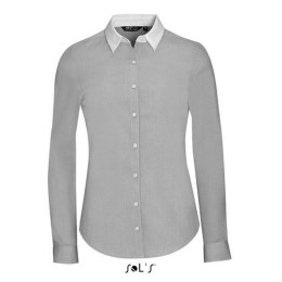 Рубашка женская, плетение нить к нити, с длинным рукавом SOL’S BELMONT WOMEN 014313