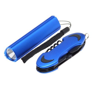 Подарочный набор с металлическим LED фонариком и мультитулом, 7 в 1, 905004 под нанесение