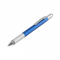 Ручка з назвою MULTI-TOOL PLAST, Мультифункціональна 5 в 1, в пластиковому корпусі, 110070, під тампо-друк