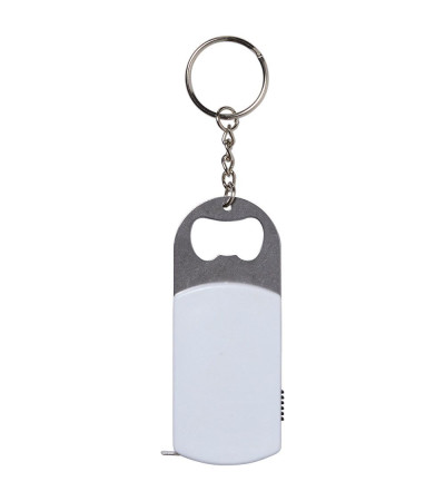 Брелок-открывалка с встроенной рулеткой на 1 метр 951825 под тампо-печать логотипа