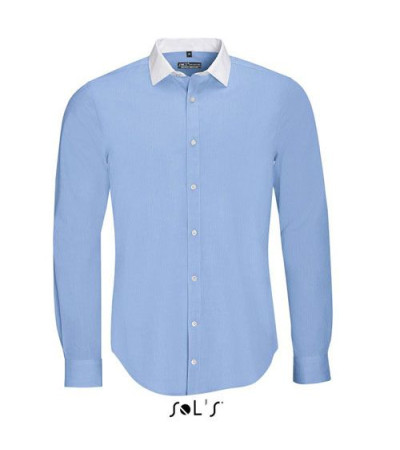 Рубашка мужская, плетение нить к нити, с длинным рукавом SOL’S BELMONT MEN 014302