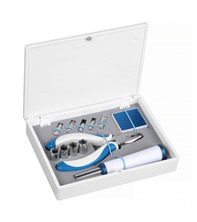 Подарунковий набір інструментів з міцного металу в кейсі, 3860, під друк логотипу