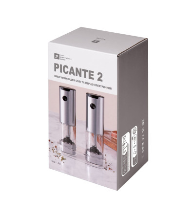 Набір млинів для солі та перцю електричний Picante2, TM TEG