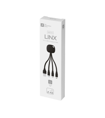 Зарядний кабель 3 в 1 з підсвідкою Linx, ТМ TEG