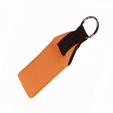 Брелок-поплавок оранжевого цвета с черным ремешком 195385 под логотип