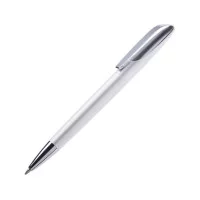 Красива ручка під моделлю Leon в пластиковому корпусі з металевим кліпом під тампо-друк