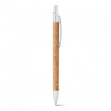 Металева ручка з основою з еко матеріалів, в комплекті з пеналом, під логотип