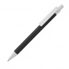 Ручка під назвою Ecolour з переробленого кольорового картонна з білими пластиковими елементами 731650 під логотип