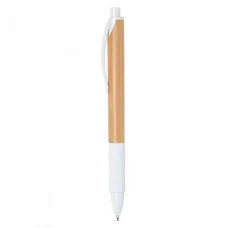 Ручка з назвою Bamboo Rubber виконана в бамбуковому корпусі і кольоровими деталями, під друк логотипу